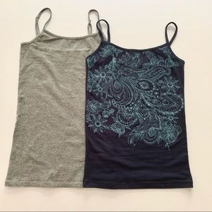 Aeropostale Cami Bundle of Two, Gray & Blue, XS